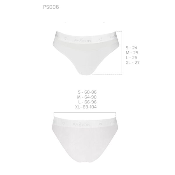 Трусики з прозорою вставкою Passion PS006 PANTIES white, size L