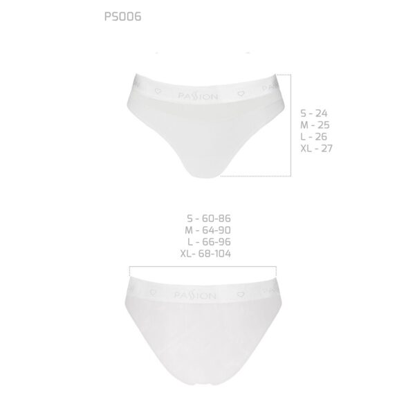 Трусики з прозорою вставкою Passion PS006 PANTIES white, size M