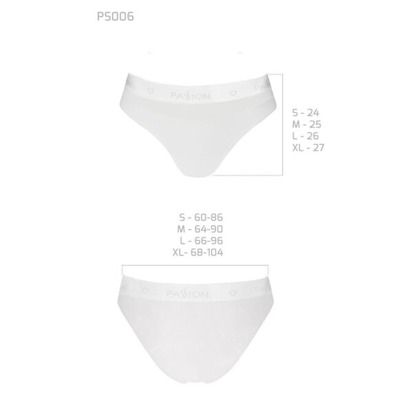 Трусики з прозорою вставкою Passion PS006 PANTIES white, size S