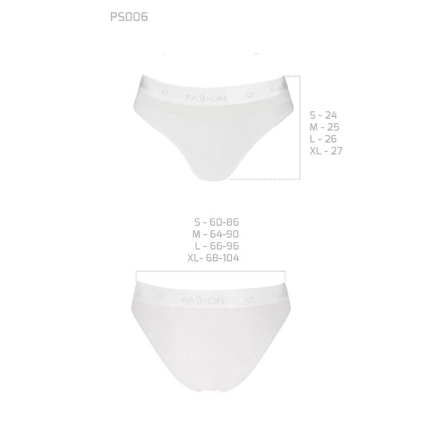 Трусики з прозорою вставкою Passion PS006 PANTIES white, size XL