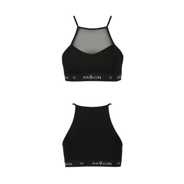 Спортивний топ з прозорою вставкою Passion PS006 TOP black, size M