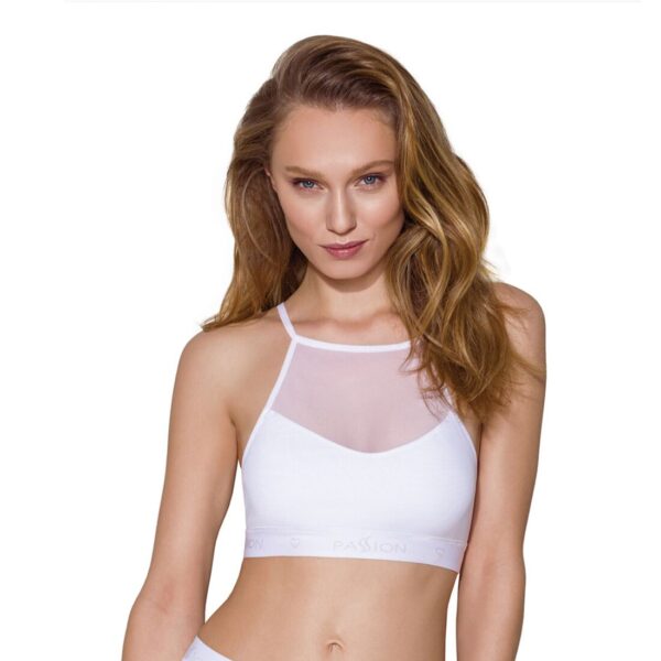 Спортивний топ з прозорою вставкою Passion PS006 TOP white, size L