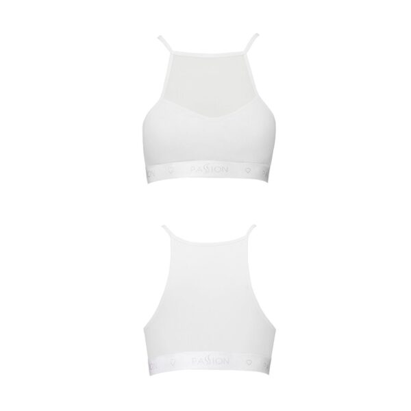 Спортивний топ з прозорою вставкою Passion PS006 TOP white, size L