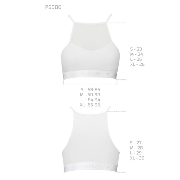 Спортивний топ з прозорою вставкою Passion PS006 TOP white, size S