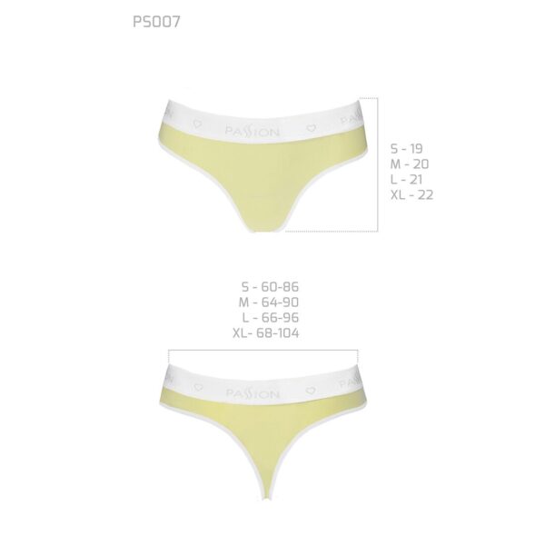 Спортивні трусики-стрінги Passion PS007 PANTIES yellow, size L