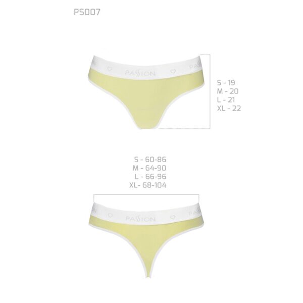 Спортивні трусики-стрінги Passion PS007 PANTIES yellow, size M