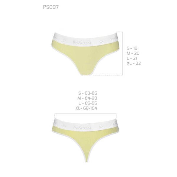 Спортивні трусики-стрінги Passion PS007 PANTIES yellow, size S