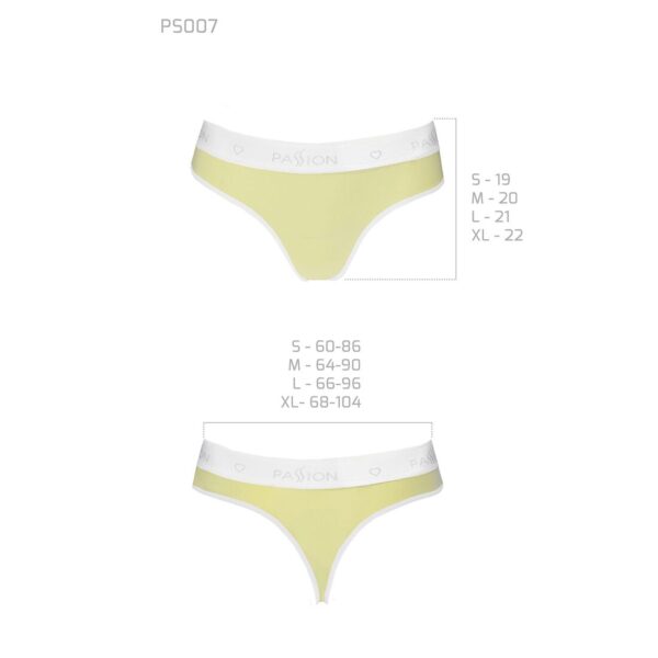 Спортивні трусики-стрінги Passion PS007 PANTIES yellow, size XL