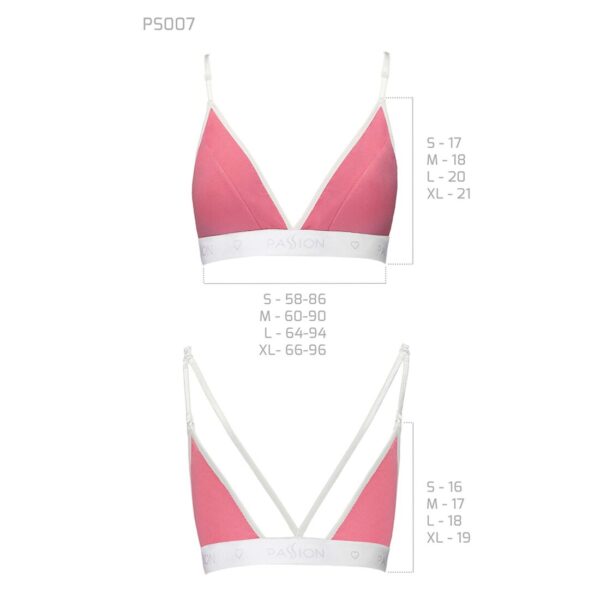 Спортивний топ з подвійними бретелями Passion PS007 TOP pink, size XL