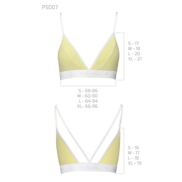 Спортивний топ з подвійними бретелями Passion PS007 TOP yellow, size M