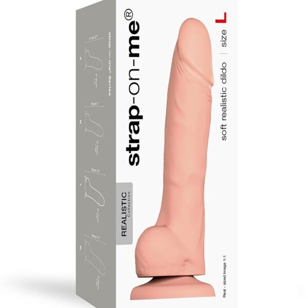 Реалістичний фалоімітатор Strap-On-Me SOFT REALISTIC DILDO Vanilla - Size L