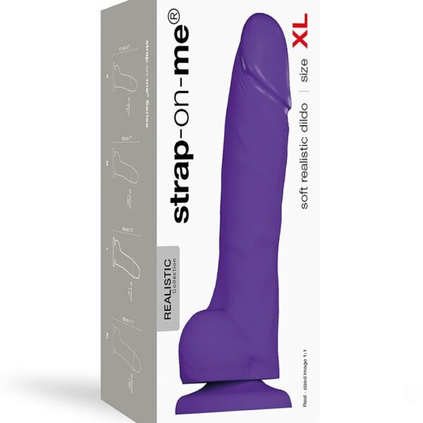 Реалістичний фалоімітатор Strap-On-Me SOFT REALISTIC DILDO Violet - Size XL