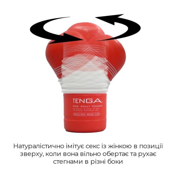 Мастурбатор Tenga Rolling Head Cup з інтенсивною стимуляцією головки NEW