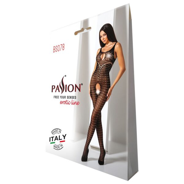 Бодістокінг з доступом до інтимних місць Passion BS078 black