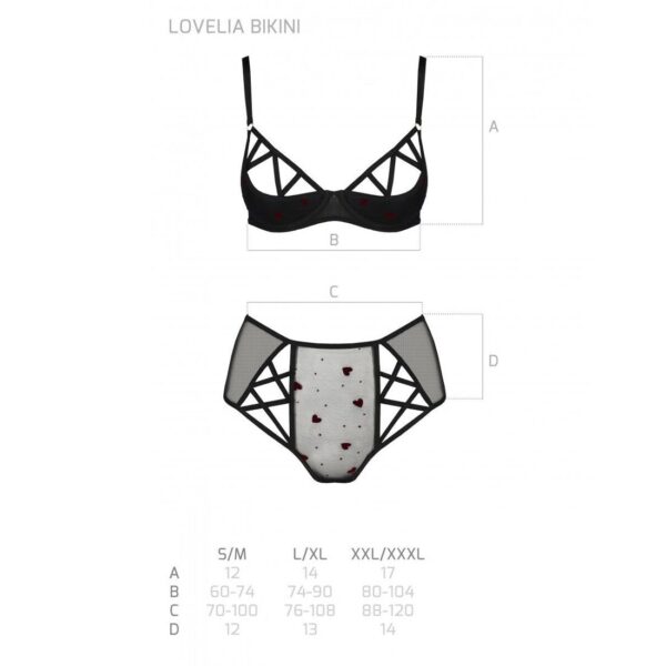 Еротичний комплект з малюнком LOVELIA BIKINI black L/XL - Passion