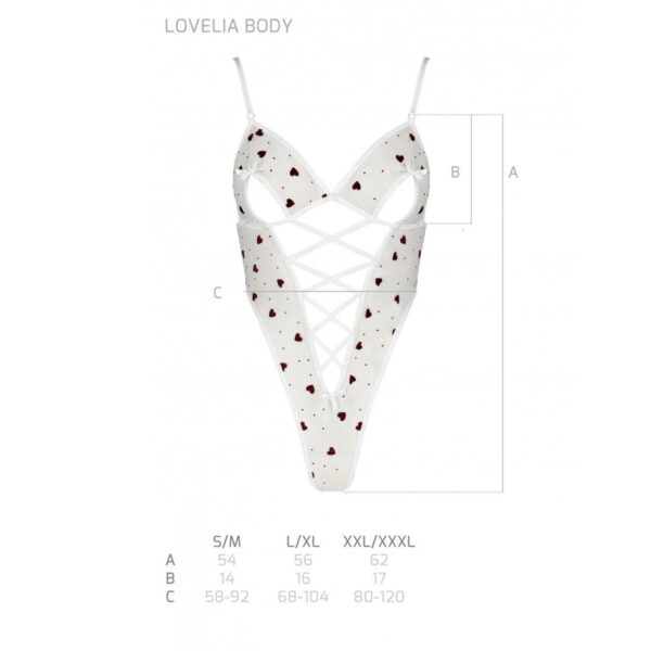 Еротичний боді з малюнком LOVELIA BODY white L/XL - Passion