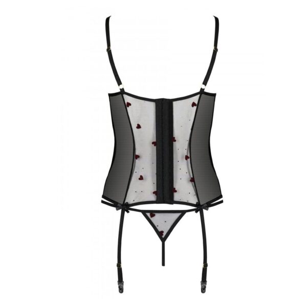 Корсет з підв'язками + стрінги LOVELIA CORSET black S/M - Passion