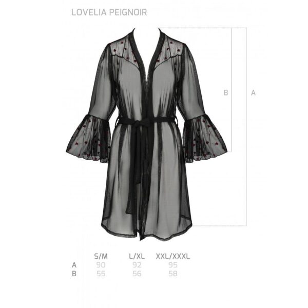 Повітряний пеньюар LOVELIA PEIGNOIR black L/XL - Passion