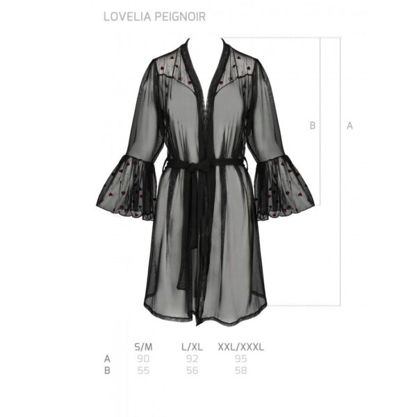 Повітряний пеньюар LOVELIA PEIGNOIR black S/M - Passion