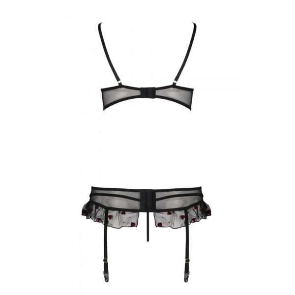 Сексуальний комплект з поясом для панчіх LOVELIA SET black L/XL - Passion