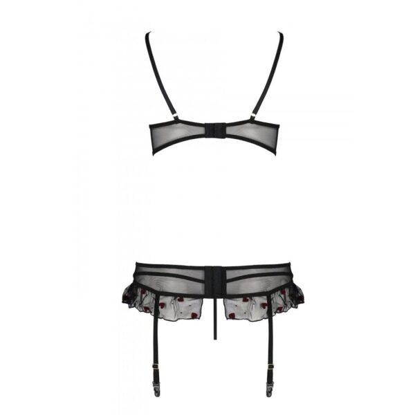 Сексуальний комплект з поясом для панчіх LOVELIA SET black XXL/XXXL - Passion