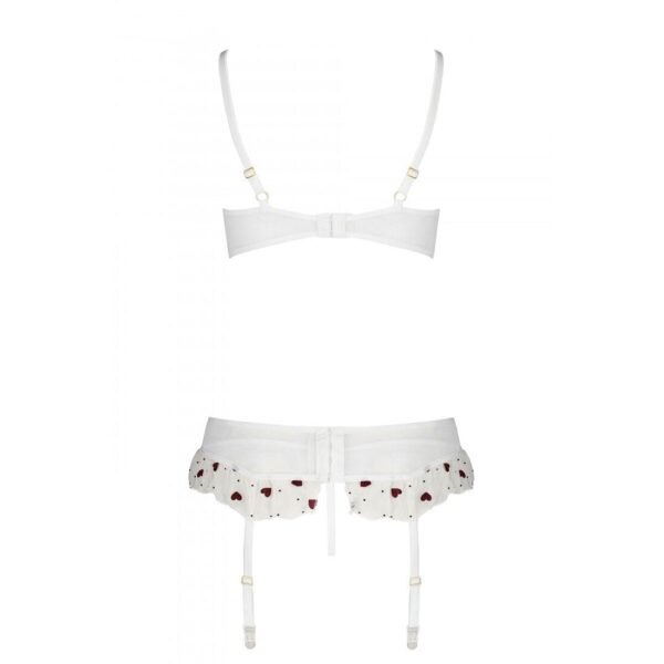 Сексуальний комплект з поясом для панчіх LOVELIA SET white L/XL - Passion