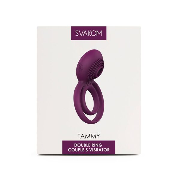 Подвійне ерекційне кільце з вібрацією Svakom Tammy Violet