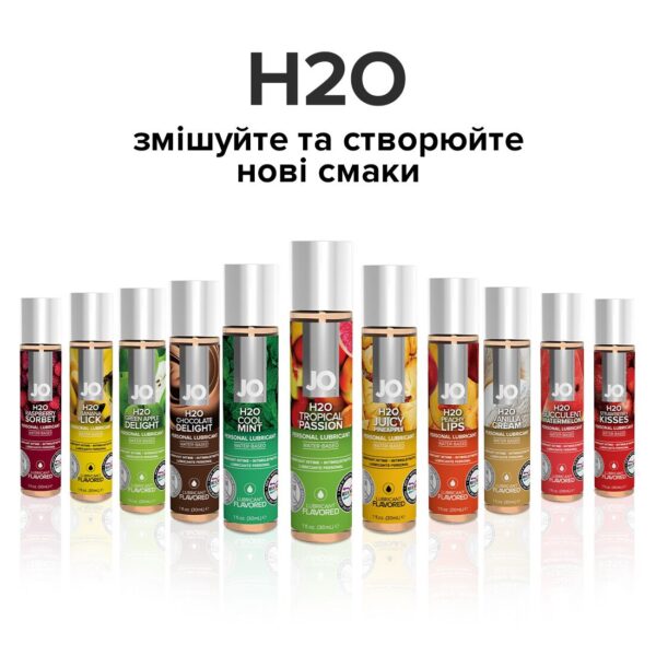 Змазка на водній основі System JO H2O — Tropical Passion (60 мл) без цукру, рослинний гліцерин