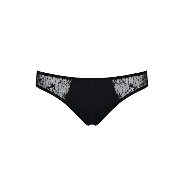 Трусики-сліпи з мереживною сіточкою Dina Thong black L/XL - Passion