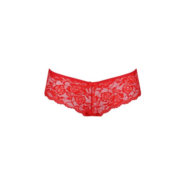 Трусики-бразиліана з квіткового мережива Raja Thong red S/M - Passion