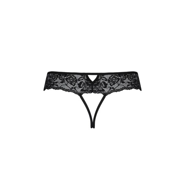 Мереживні стрінги з доступом Senia Thong black S/M - Passion