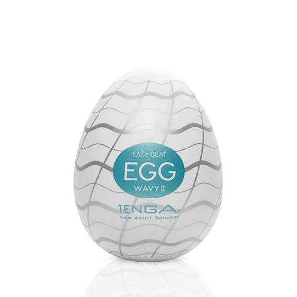 Мастурбатор-яйце Tenga Egg Wavy II з подвійним хвилястим рельєфом