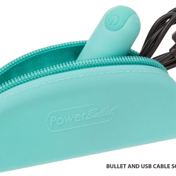 Сумка для зберігання секс-іграшок PowerBullet - Silicone Storage Zippered Bag Teal