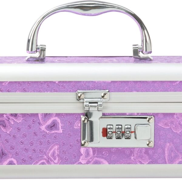 Кейс для зберігання секс-іграшок BMS Factory - The Toy Chest Lokable Vibrator Case Purple з кодовим