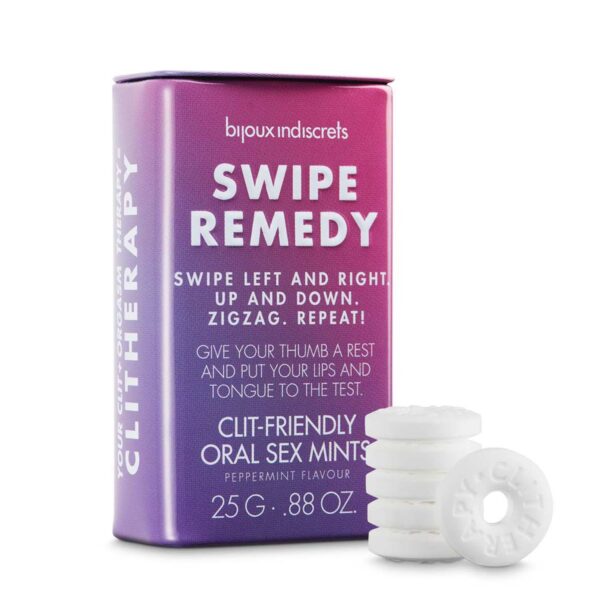 М'ятні цукерки Bijoux Indiscrets Swipe Remedy – clitherapy oral sex mints без цукру, термін 31.08.23