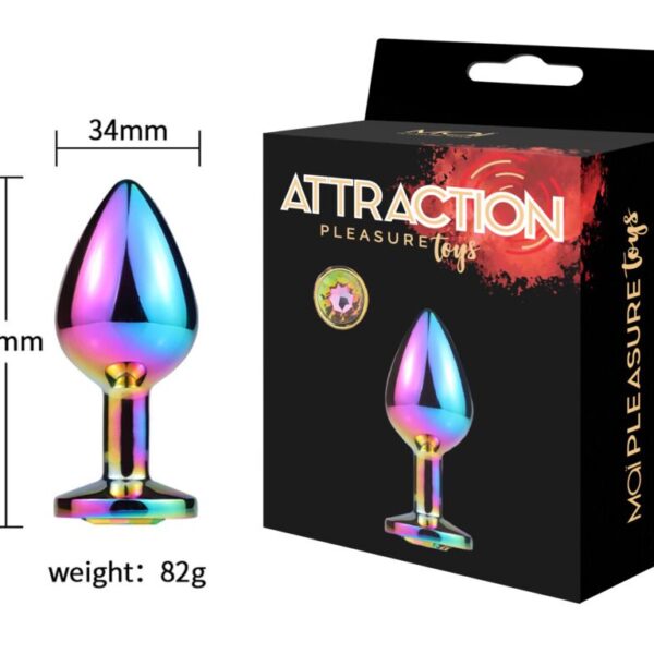Металева анальна пробка MAI Attraction Toys №73 Rainbow