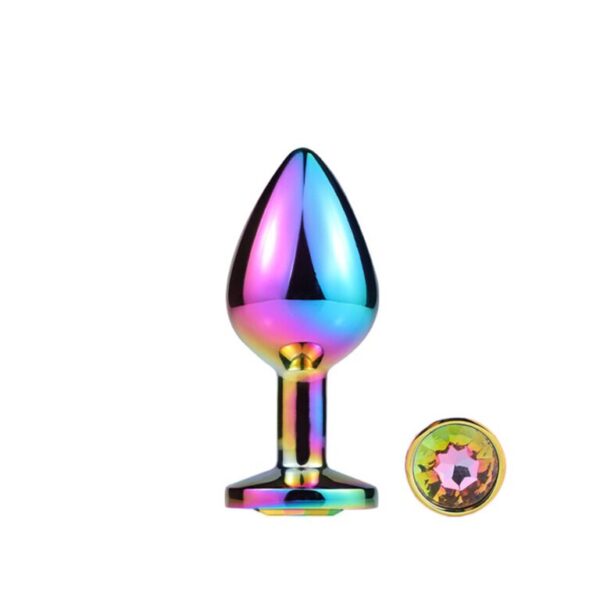 Металева анальна пробка MAI Attraction Toys №73 Rainbow