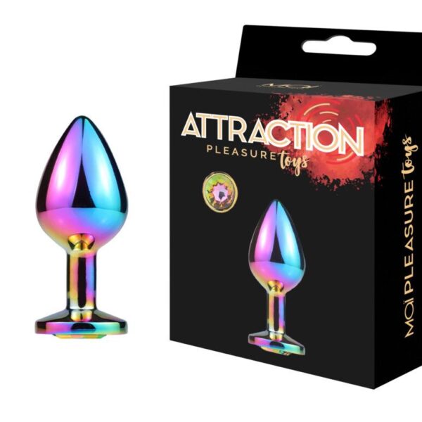 Металева анальна пробка MAI Attraction Toys №73 Rainbow
