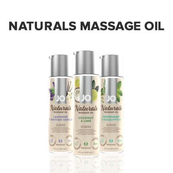 Масажна олія System JO Naturals Massage Oil Coconut&Lime з натуральними ефірними оліями 120мл