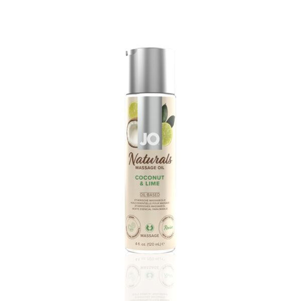Масажна олія System JO Naturals Massage Oil Coconut&Lime з натуральними ефірними оліями 120мл