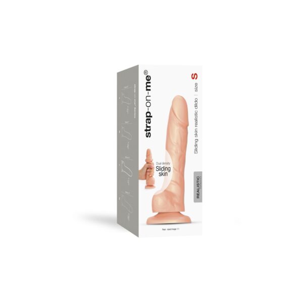 Реалістичний фалоімітатор Strap-On-Me Sliding Skin Realistic Dildo Vanille - S, ефект рухливої шкіри