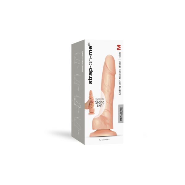 Реалістичний фалоімітатор Strap-On-Me Sliding Skin Realistic Dildo Vanille - M, ефект рухливої шкіри