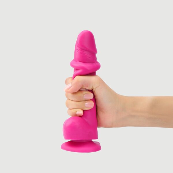 Реалістичний фалоімітатор Strap-On-Me Sliding Skin Realistic Dildo Fuchsia - L, ефект рухливої шкіри