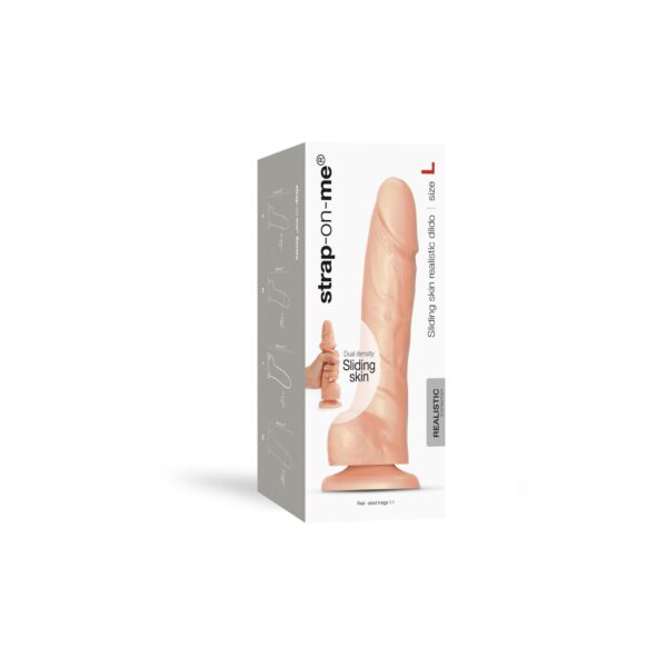 Реалістичний фалоімітатор Strap-On-Me Sliding Skin Realistic Dildo Vanille - L, ефект рухливої шкіри