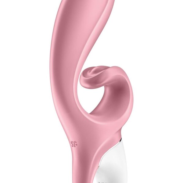 Смартвібратор-кролик Satisfyer Hug Me Pink, 2 мотори, діаметр 4,2см, широка кліторальна частина