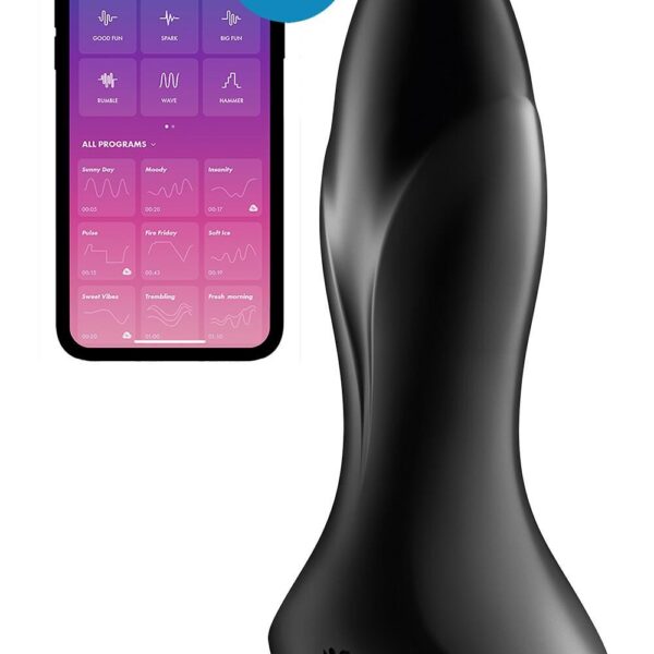 Анальна смарт-вібропробка із перлинним масажем Satisfyer Rotator Plug 1+ Black