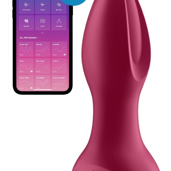 Анальна смарт вібропробка із перлинним масажем Satisfyer Rotator Plug 2+ Violet