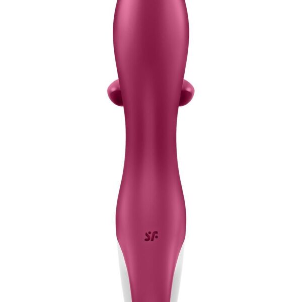 Вібратор-кролик із потрійним відростком Satisfyer Embrace me Berry, 2 мотори, діаметр 3,6 см