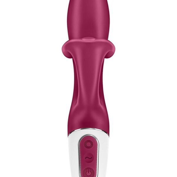 Вібратор-кролик із потрійним відростком Satisfyer Embrace me Berry, 2 мотори, діаметр 3,6 см