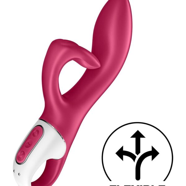 Вібратор-кролик із потрійним відростком Satisfyer Embrace me Berry, 2 мотори, діаметр 3,6 см